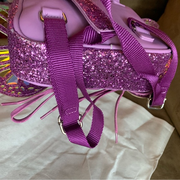 NEW Dolls Kill x Club Exx Violet Metamorphic Glitter
Backpack Shoulder Bag Purse - Picture 9 of 16